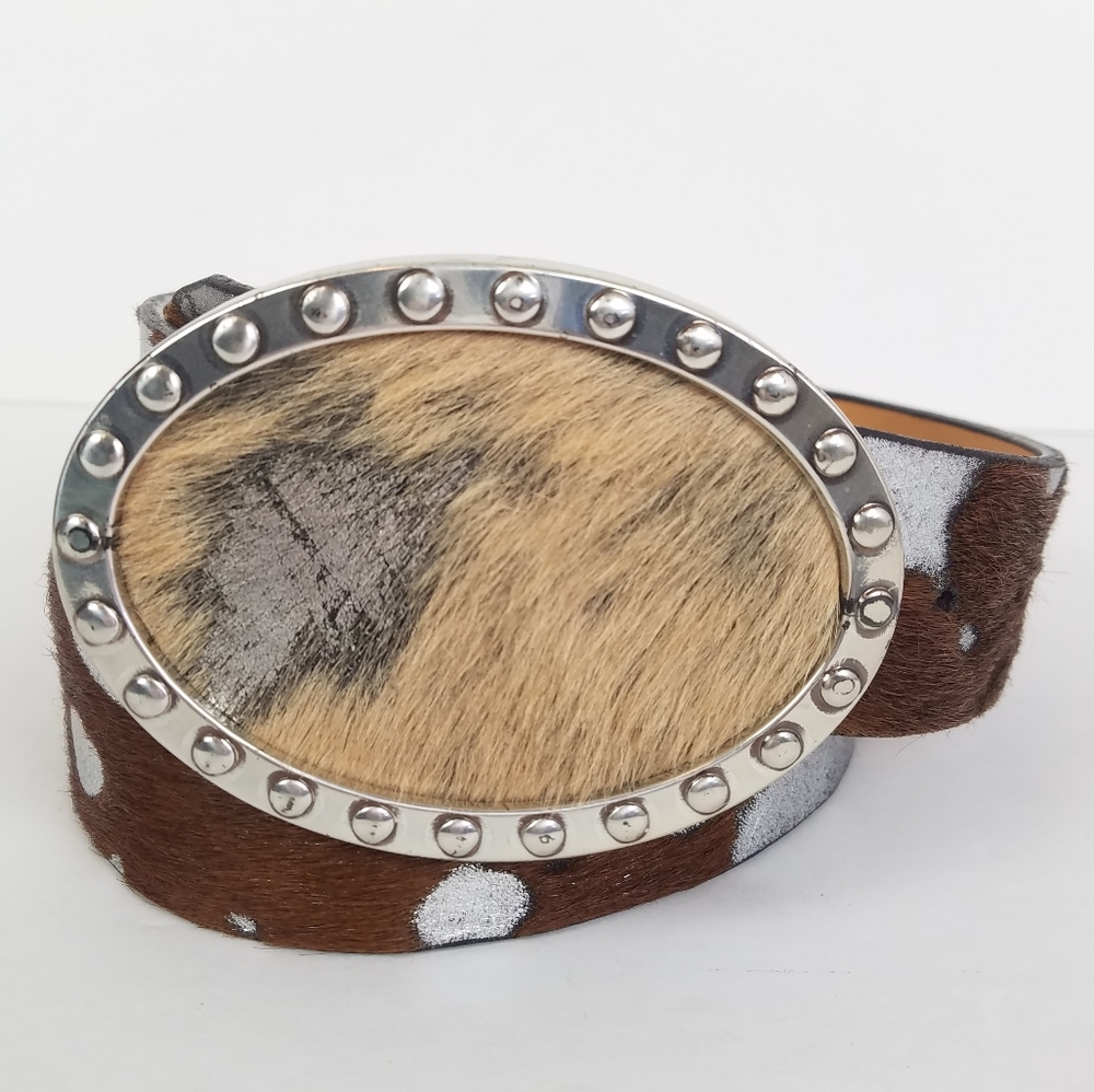 BRAVE BELTWORKS Brindle Silver Leather 32